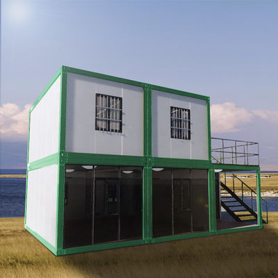 Casa di contenitori prefabbricata a doppio strato Appartamento portatile prefabbricato