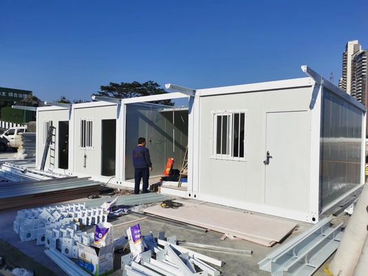 Case prefabbricate in acciaio da 20 piedi con contenitori modulari, case mobili con contenitori duplex
