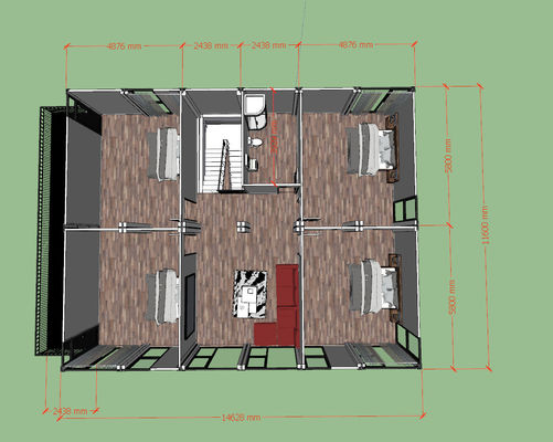 Container House appartamento di 30 piedi x 20 piedi