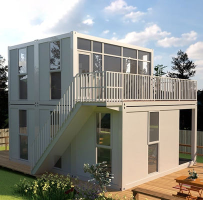 Anti ruggine 2 camere da letto Casa container Piccole case mobili temporanee modulari