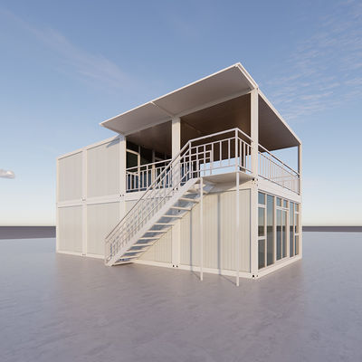 Caselle di container da 40 piedi di lusso a 2 piani Case di container Prefabbricate a Porto Rico in vendita