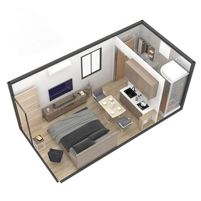 Box SPACE 20ft 40ft Rapido assemblare Affordable appartamento studentesco con bagno per rivendita e noleggio