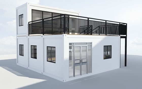 Certificato CE Cina Disegno a basso prezzo Cabina modulare Portabile Mini Container House con parete isolante in lana di roccia