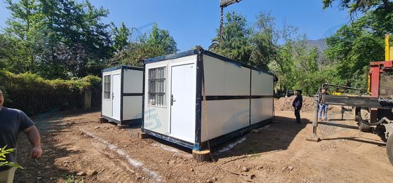 Casa in contenitore pieghevole in acciaio di buona qualità con elettricità e isolamento preinstallato