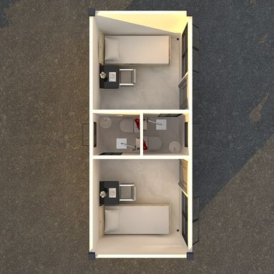 BOX SPACE Prezzi bassi 20ft Workshop Casa prefabbricata contenitore con cucina, case mobili modulari con decorazioni