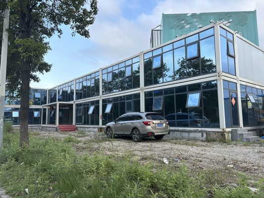 Flessibile e conveniente sito portatile Contenitore per ufficio modulare telaio in acciaio pannello sandwich di lana di roccia casa modulare