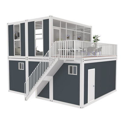 BOX SPACE 2 piani 40ft Container di spedizione Casa con garage Luxury Modular Container di spedizione casa 2 design letto