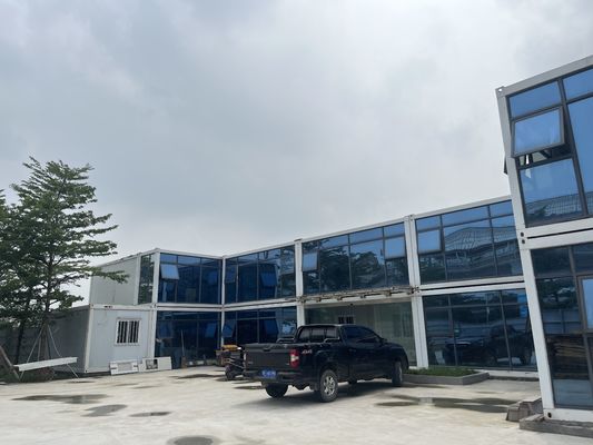 Acciaio leggero Contenitore ufficio prefabbricato da 40 piedi Modulare due piani Contenitore edificio con isolamento