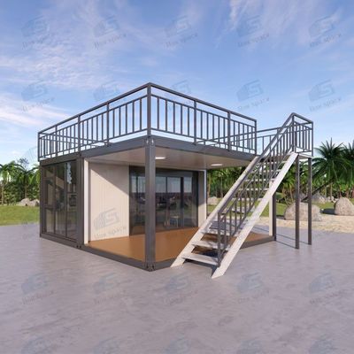 Casa in container staccabile da 40 piedi con 3 camere da letto e bagno