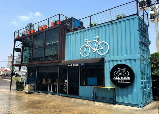Porcellana Assemblea flessibile commerciale dei corredi di costruzione del metallo di colore blu per la caffetteria/caffè fabbrica