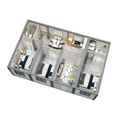Casa di container modulare eco-compatibile Prefabbricata Resistenza al vento 120 km/h