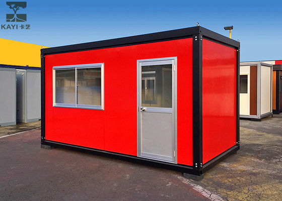 Camera rossa del contenitore del flat pack, singola Camera del contenitore per vivere/amministrazione